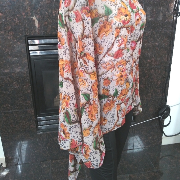 Chiffon Off Shoulder Top - Picture 2 of 2